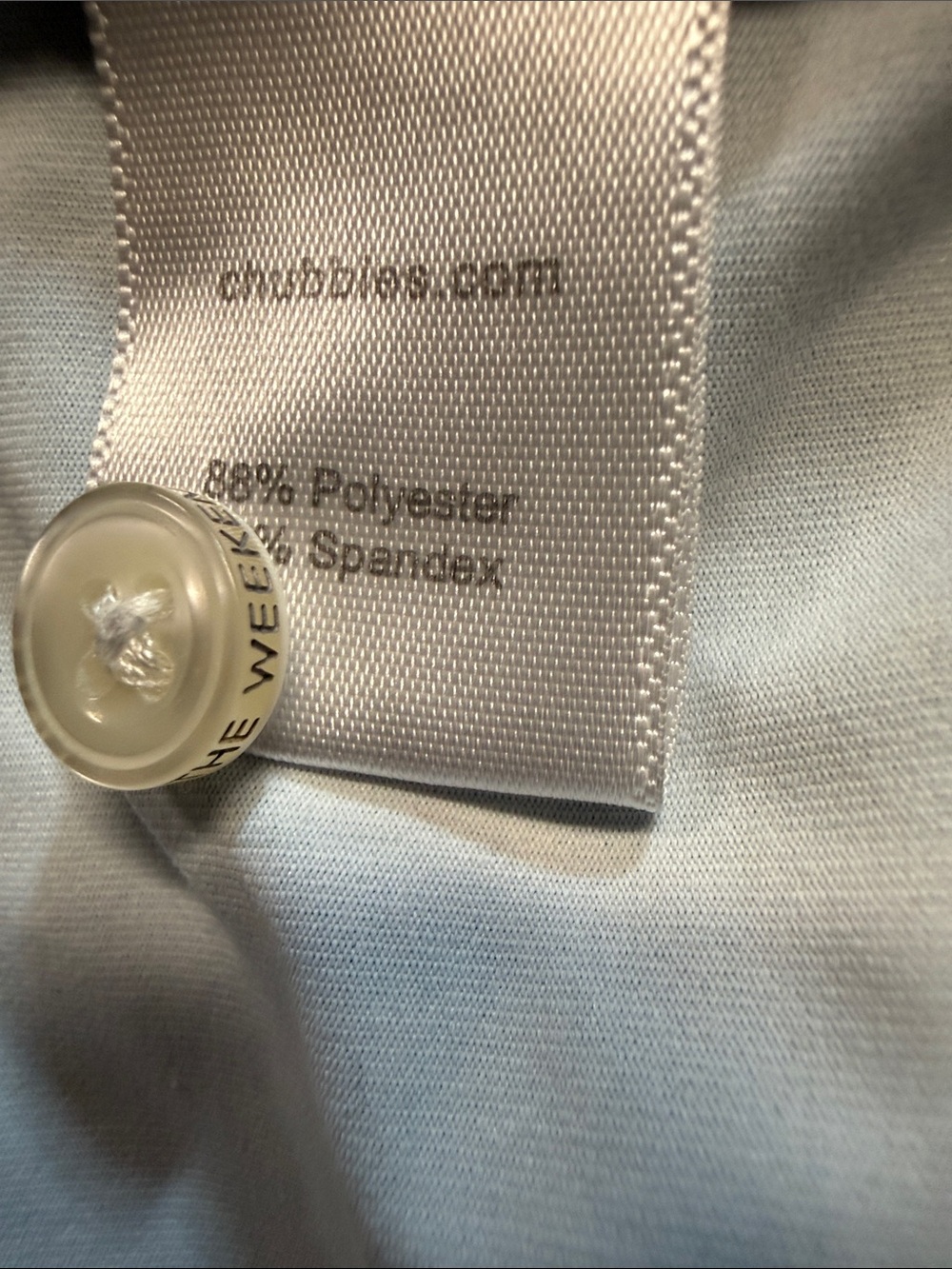 chubbies Blue and White Tie-Dye Performance Golf Polo Shirt Large - Picture 6 of 7